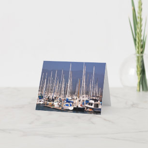 Boats in marina card