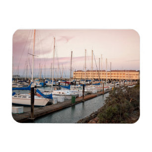 Boats in marina magnet