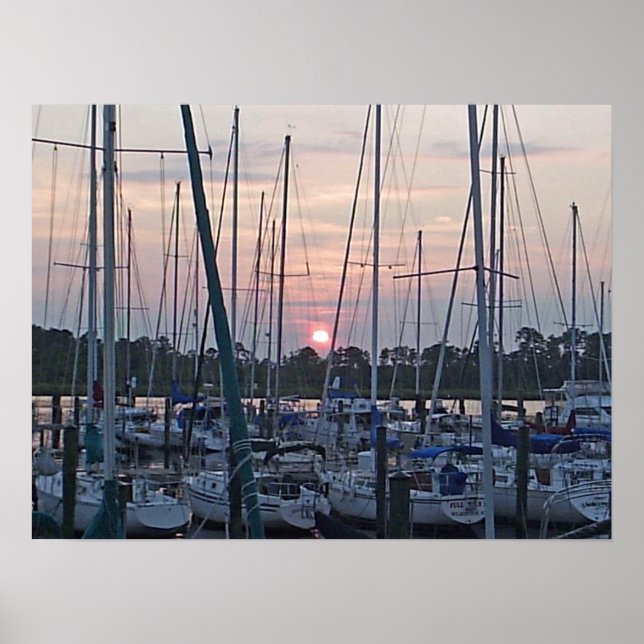 Boats in New Bern Poster (Front)