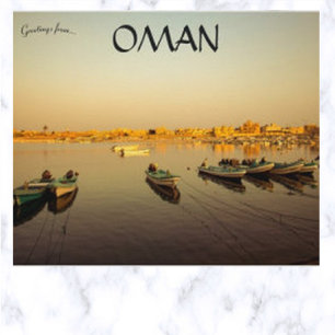 Boats in Salalah Oman Postcard