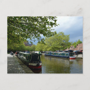 Boats in the canal, Castlefield Manchester Postcard
