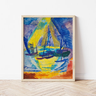 Boats in the Evening Sun   Fritz Schaefler Poster