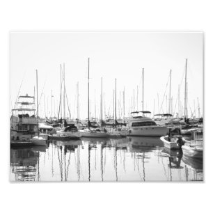 Boats in the harbour photo print