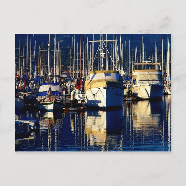 Boats in the Harbour Postcard (Front)