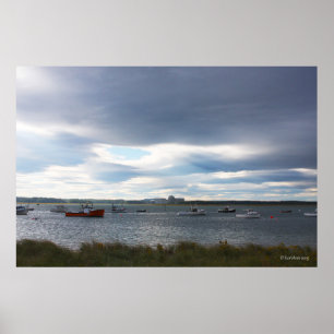 Boats in the Harbour - Seabrook, NH 1 Poster