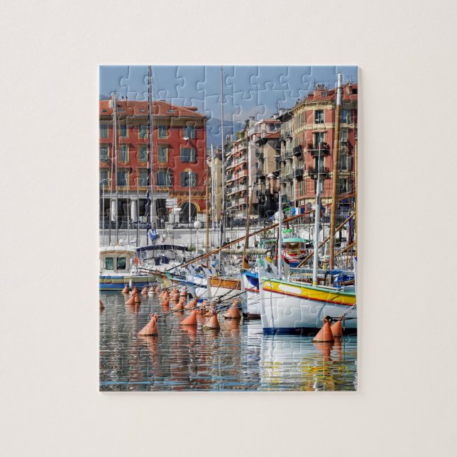 Boats in the port of Nice in France Jigsaw Puzzle (Vertical)