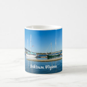 Boats in the York River by Yorktown Coffee Mug