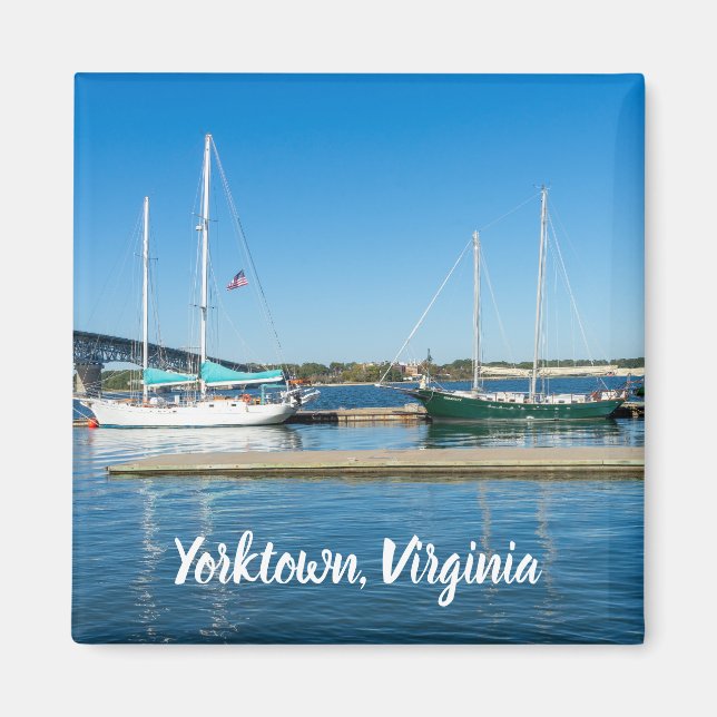 Boats in the York River by Yorktown Magnet (Front)