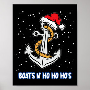 Boats N Ho Ho Hos Christmas Pajama Funny Humour X- Poster