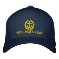 Boats name with sailors anchor motif