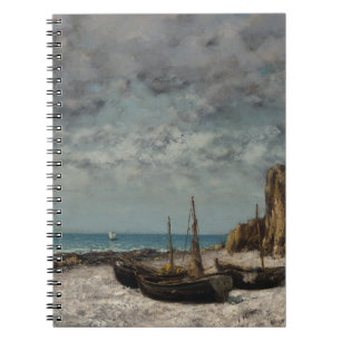 Boats on a Beach, Étretat – Gustave Courbet Notebook