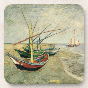 Boats on the Beach at Saintes-Maries Coaster