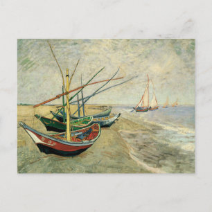 Boats on the Beach at Saintes-Maries Postcard