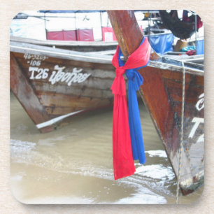Boats On The Beach Phi Phi Islands, Thailand Coaster