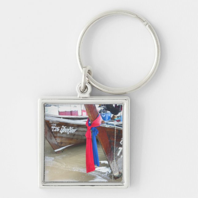 Boats On The Beach | Phi Phi Islands, Thailand Key Ring (Front)