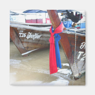Boats On The Beach   Phi Phi Islands, Thailand Magnet
