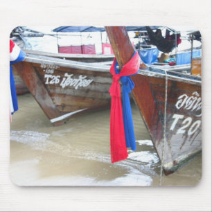 Boats On The Beach   Phi Phi Islands, Thailand Mouse Pad