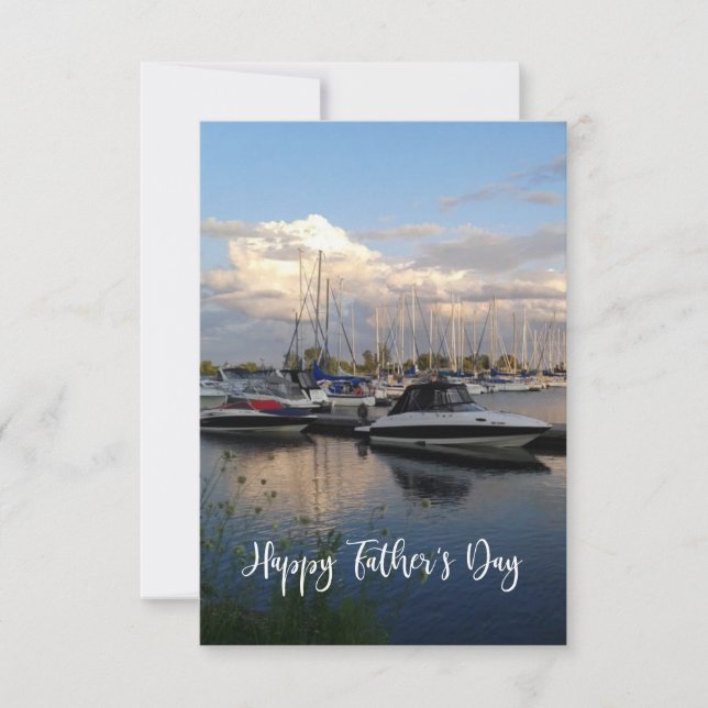 Boats on The Lake Father's Day Card (Front)