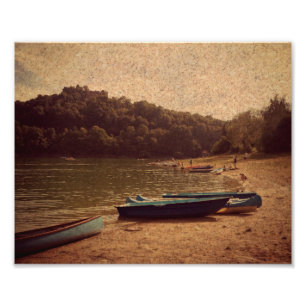 Boats on the lake Photo Paper Print