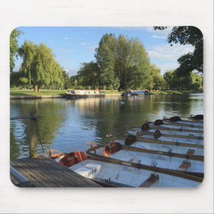 Boats on the River, Stratford Upon Avon, UK Mouse Pad