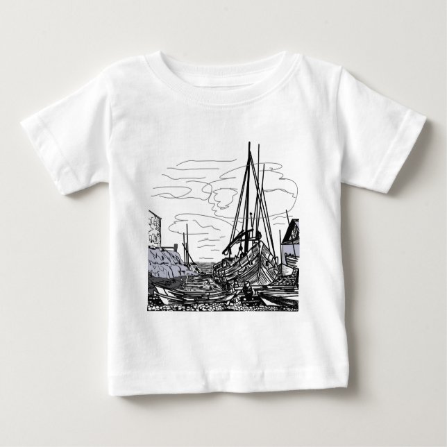 boats on the sea baby T-Shirt (Front)