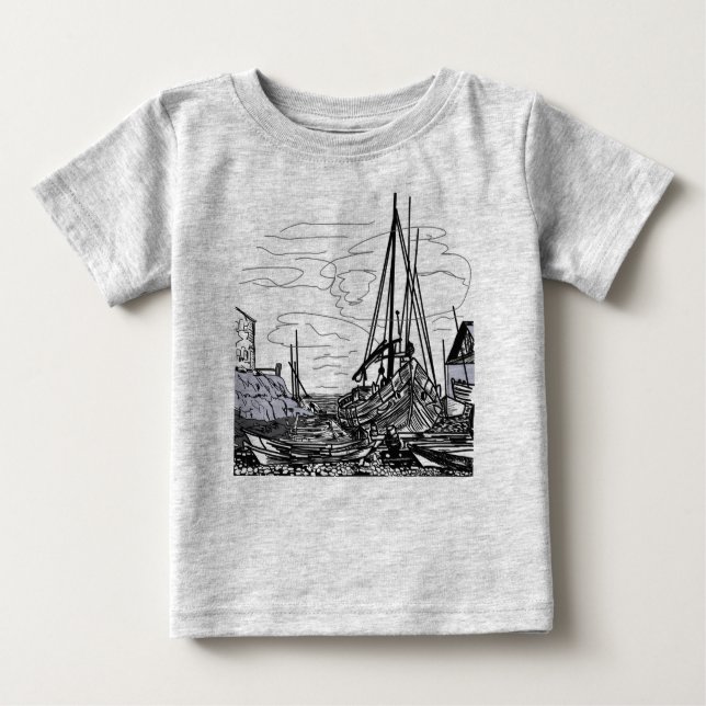 boats on the sea baby T-Shirt (Front)