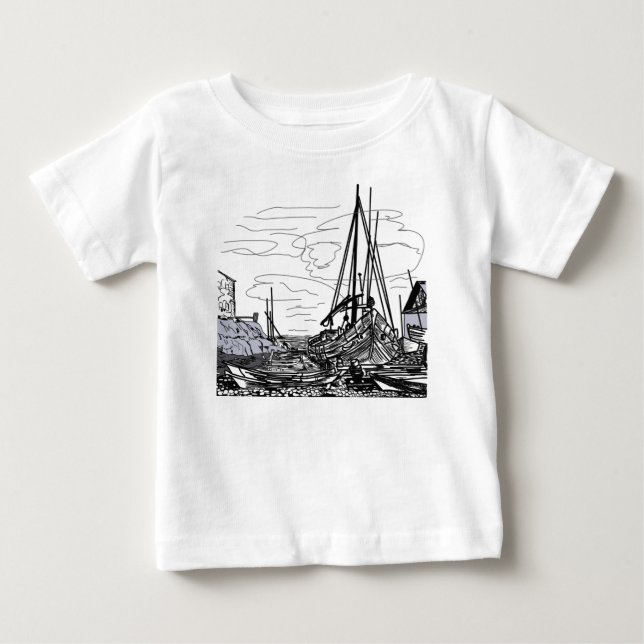 boats on the sea baby T-Shirt (Front)
