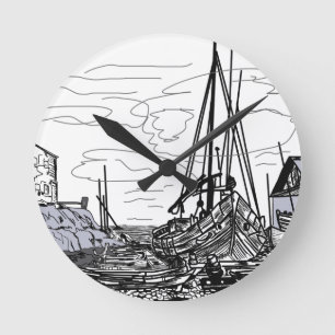 boats on the sea round clock