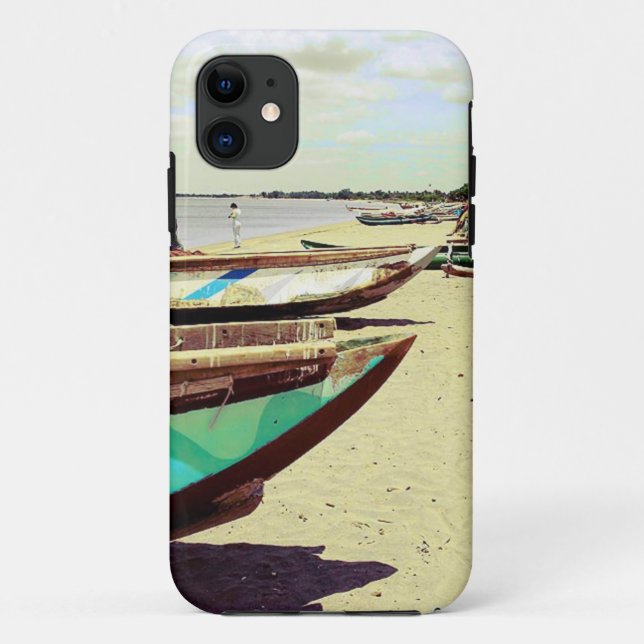 Boats on Tropical Beach Case-Mate iPhone Case (Back)