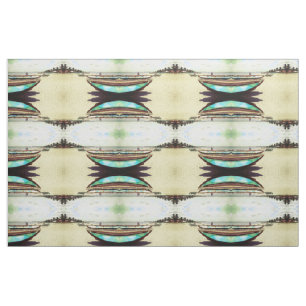 Boats on Tropical Beach Pattern Fabric
