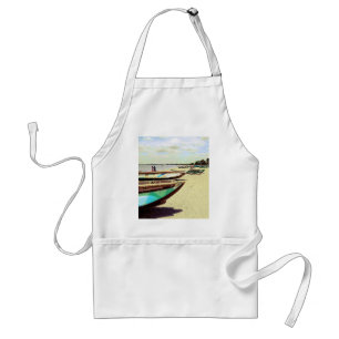 Boats on Tropical Beach Standard Apron
