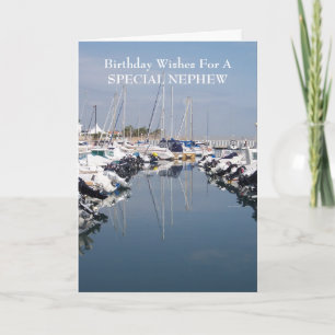 Boats Personalised Nephew Birthday Card