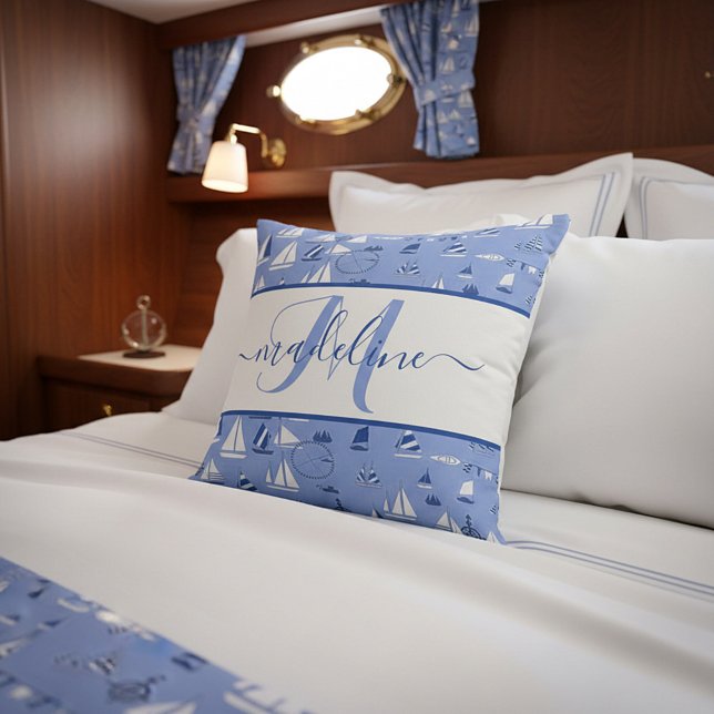 Boats personalised Throw Pillow (Creator Uploaded)