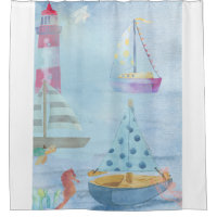 Boats Shower Curtain