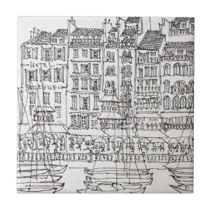 Boats Vieux-Port Marseille, France Ceramic Tile