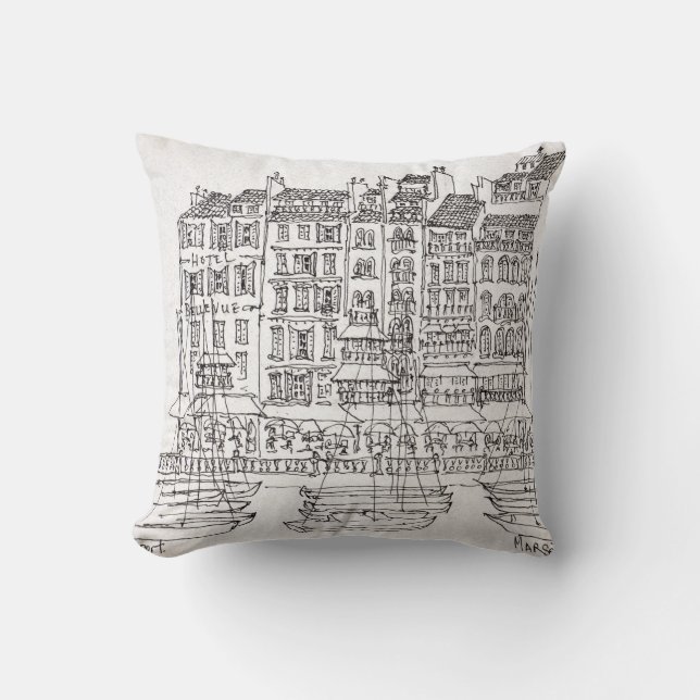 Boats Vieux-Port | Marseille, France Cushion (Front)