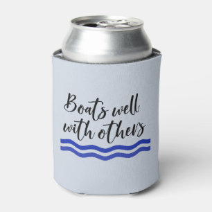 Boats well With Others Waves Lake Beach Can Cooler