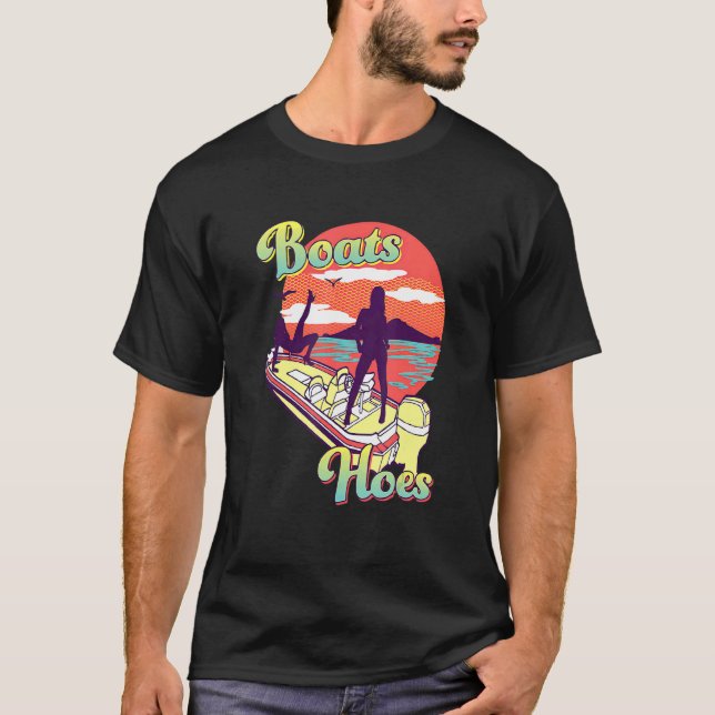 Boats'n Hoes  Summer Time With Boats Apparel T-Shirt (Front)