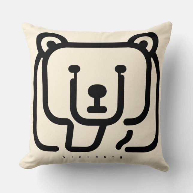 BOAZ Bear – Strength Icon Cushion (Front)