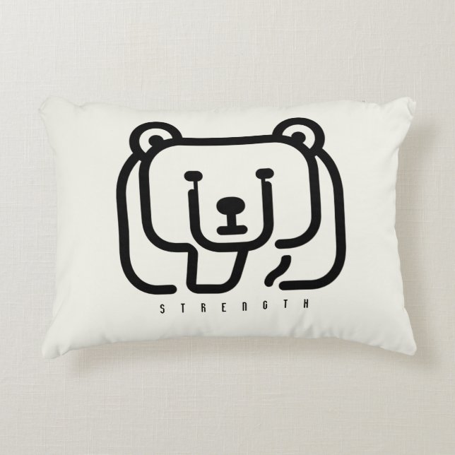 BOAZ Bear – Strength Icon Decorative Cushion (Front)