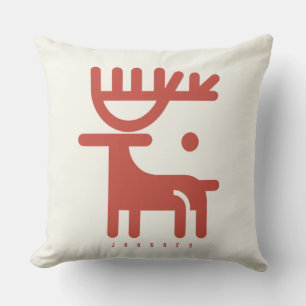 BOAZ Minimalist Nordic Reindeer Cushion