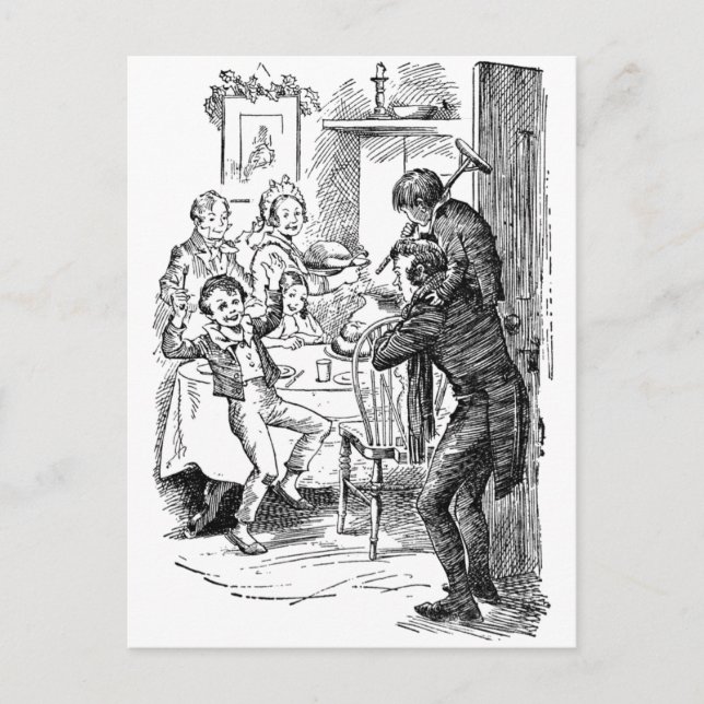 Bob and Tiny Tim Postcard (Front)