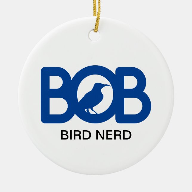 Bob Bird Nerd Ceramic Ornament (Front)