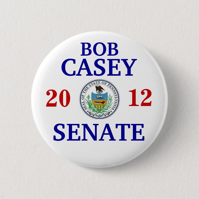 Bob Casey Jr FOR SENATE 6 Cm Round Badge (Front)