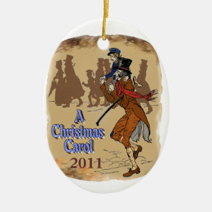 Bob Crachit and Tiny Tim Ceramic Tree Decoration