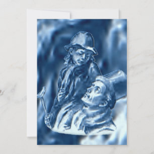 Bob Cratchit and Tiny Tim Christmas Carol Holiday Card