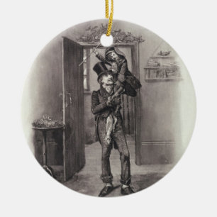 Bob Cratchit and Tiny Tim, from 'Charles Dickens: Ceramic Tree Decoration