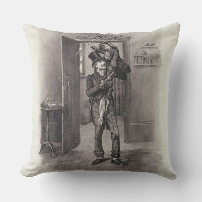 Bob Cratchit and Tiny Tim, from 'Charles Dickens: Cushion (Front)