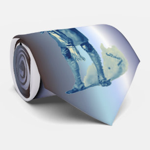 Bob Cratchit Holding Tiny Tim Christmas Carol Tie