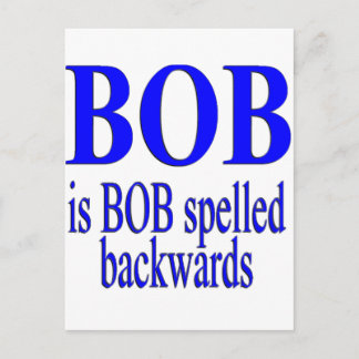 Bob is Bob backwards Postcard